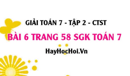 Giải bài 6 trang 58 Toán 7 tập 2 SGK Chân trời sáng tạo